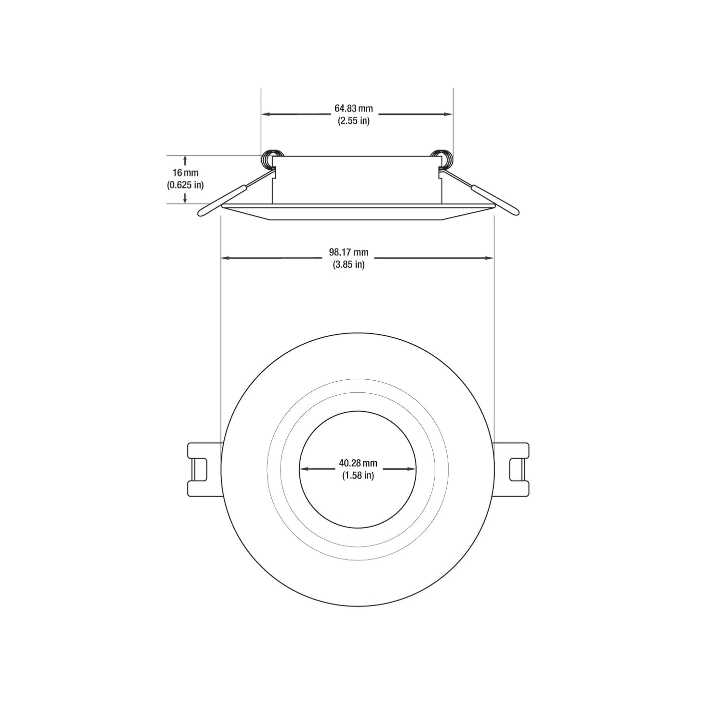 VBD-MTR-14C Low Voltage IC Rated Downlight LED Light Fixture, 2.5 inch Round Chrome, mr16 gekpower