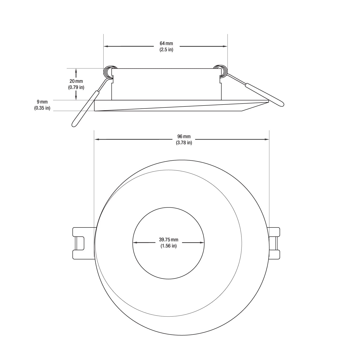 VBD-MTR-2W Low Voltage IC Rated Downlight LED Light Fixture, 2.5 inch Round White mr16 fixture, gekpower