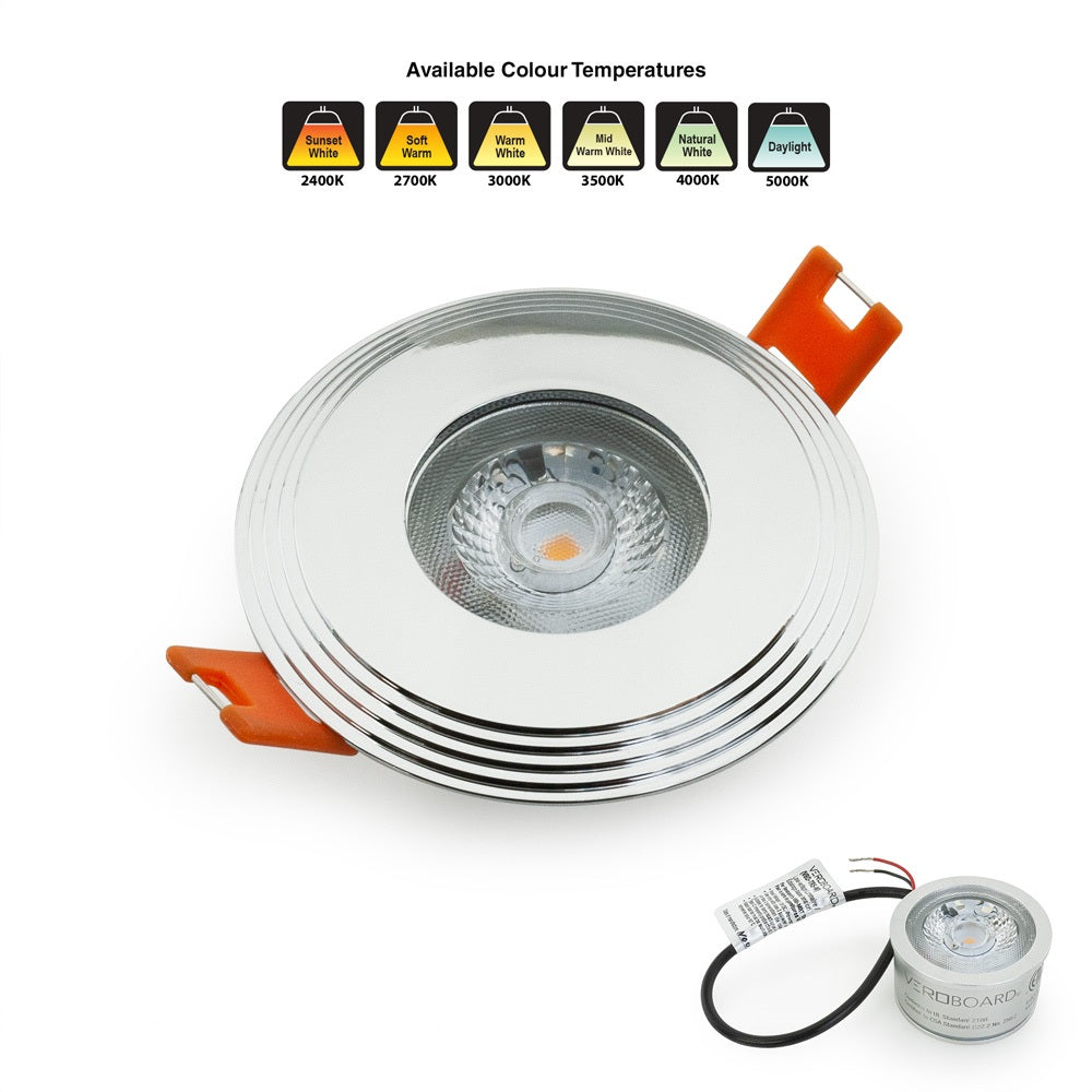 VBD-MTR-3C Low Voltage IC Rated Downlight LED Light Fixture, 2.5 inch Round Chrome mr16 fixture, gekpower