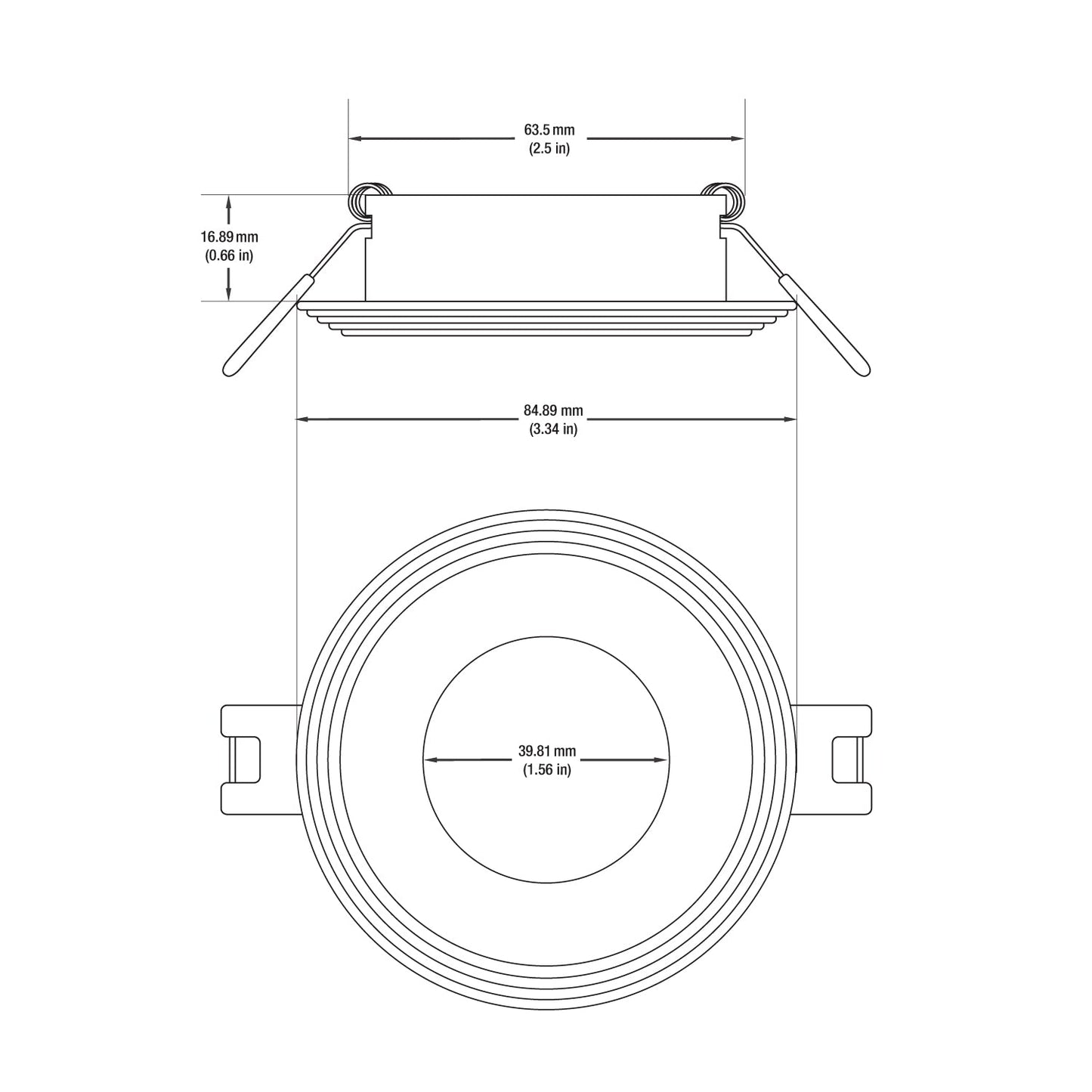 VBD-MTR-3C Low Voltage IC Rated Downlight LED Light Fixture, 2.5 inch Round Chrome mr16 fixture, gekpower