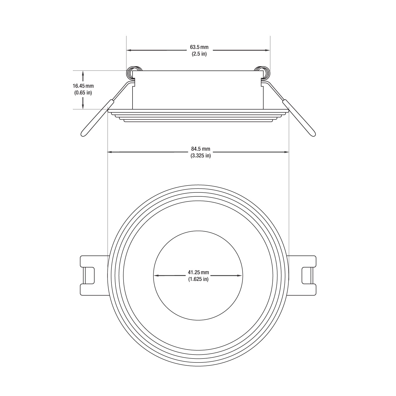 VBD-MTR-3W Low Voltage IC Rated Downlight LED Light Fixture, 2.5 inch Round White mr16 fixture, gekpower