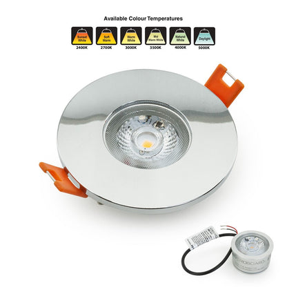 VBD-MTR-5C Low Voltage IC Rated Downlight LED Light Fixture, 2.5 inch Round Chrome mr16 fixture, gekpower