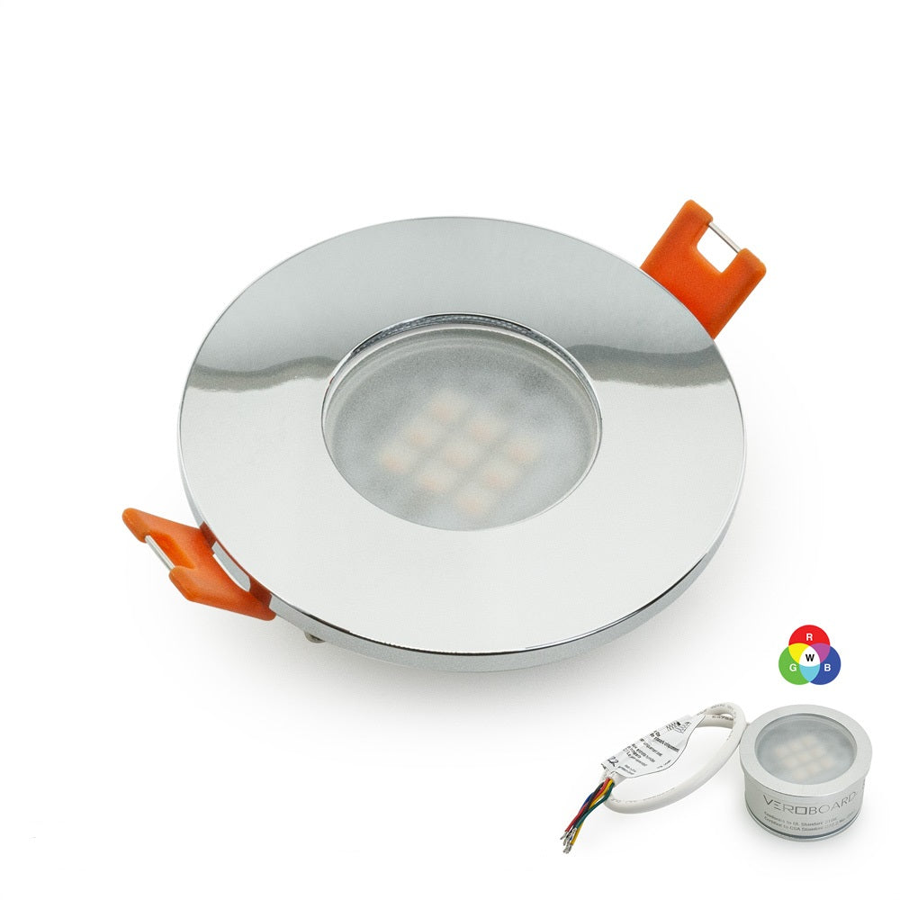 VBD-MTR-5C Low Voltage IC Rated Downlight LED Light Fixture, 2.5 inch Round Chrome mr16 fixture, gekpower