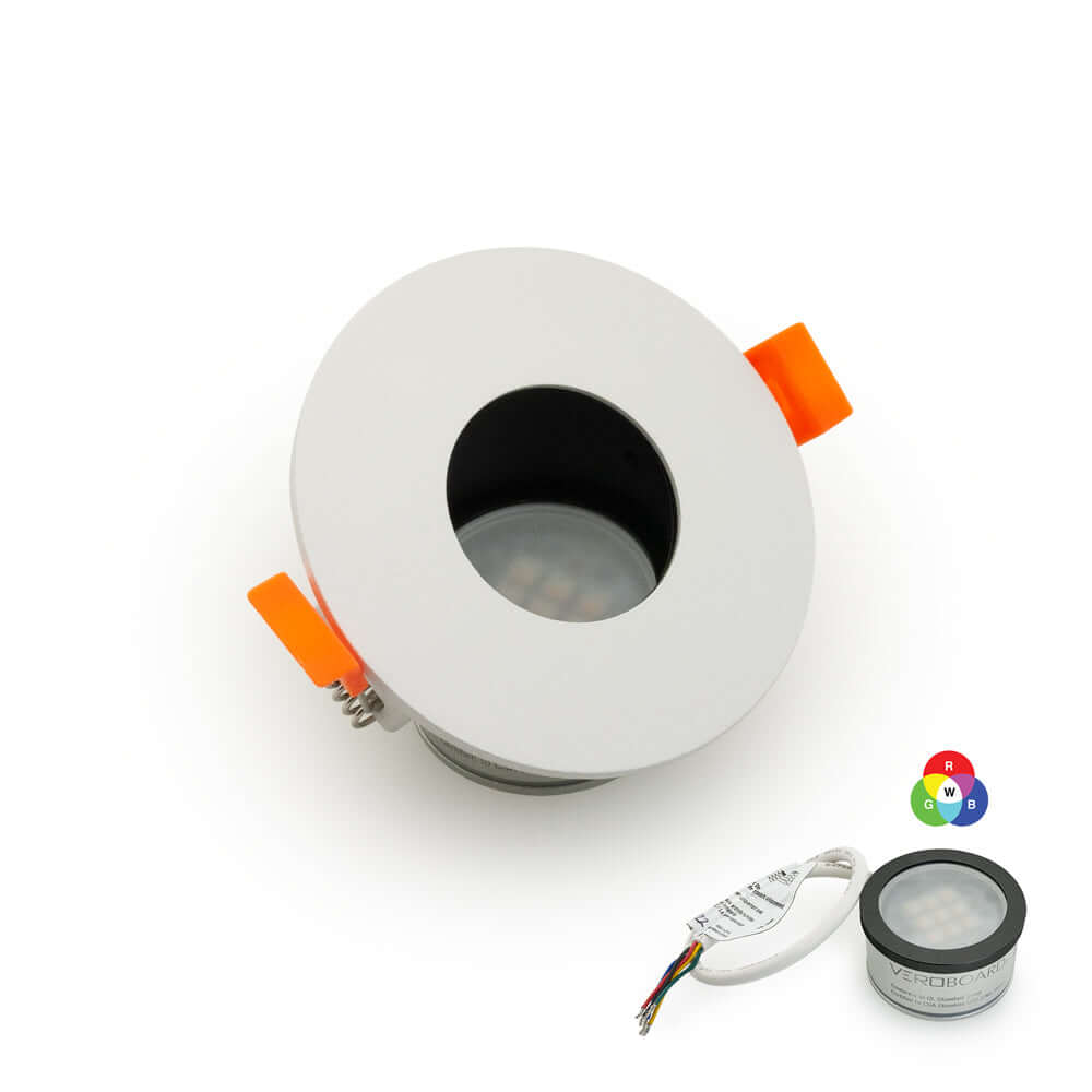 VBD-MTR-5W 12V Low Voltage IC Rated Downlight LED Light Fixture, 2.5 inch Round White