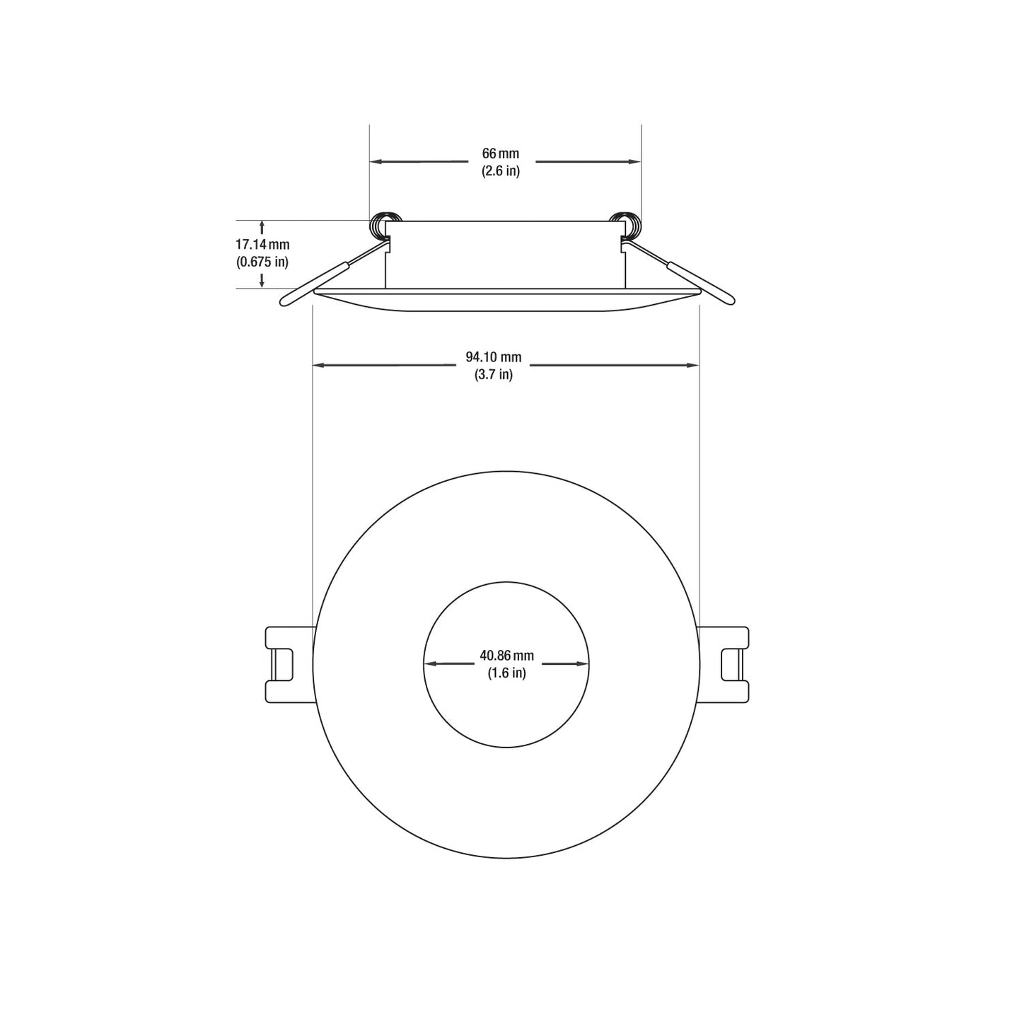 VBD-MTR-11B Low Voltage IC Rated Downlight LED Light Fixture, 2.5 inch Round Black, mr16 fixture, gekpower