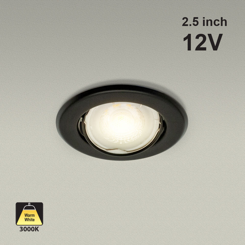 T-69 MR16 Light Fixture (Black), 2.5 inch Round Black, mr16 fixture, gekpower