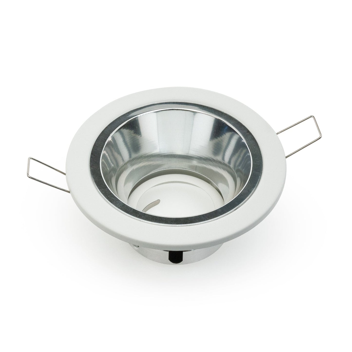 T-53 MR16 Light Fixture (White), 3.5 inch Round Polished Chrome, mr16 fixture, gekpower