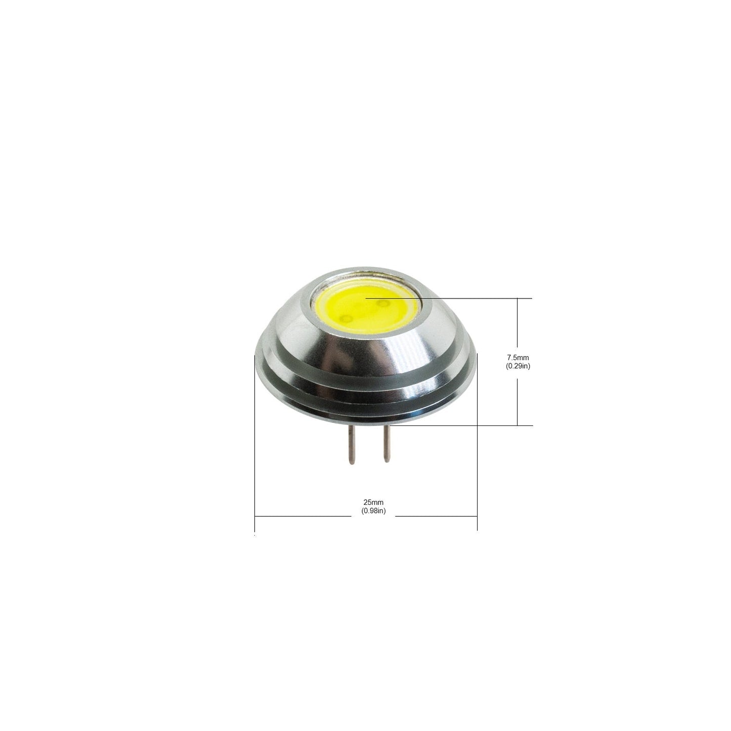 G4 Round COB Bi-Pin Disk LED 12V AC/DC 2W Cool White Back Pin, gekpower