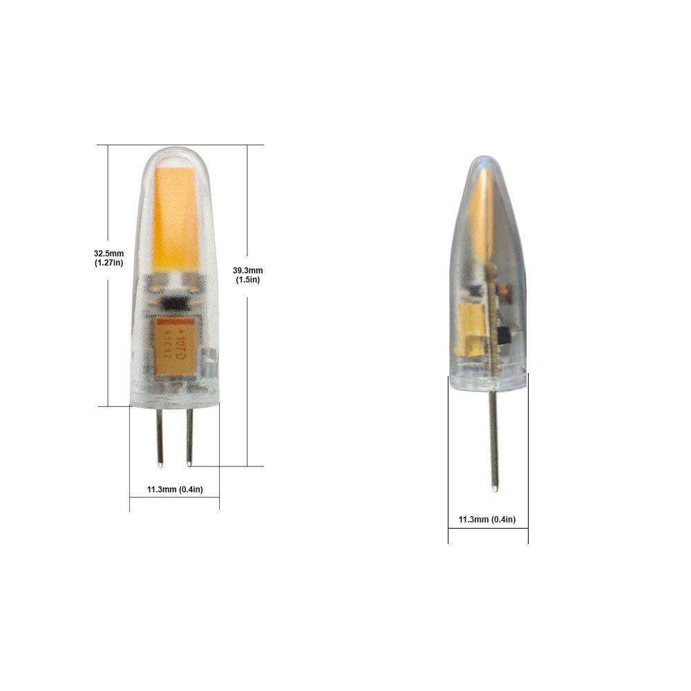 G4 Bulb Bi-Pin COB LED, 12V 2W 3000K(Warm White) - GekPower