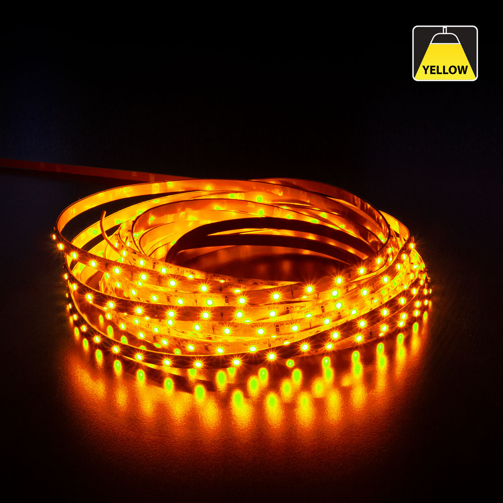 10M(32.8ft) Indoor LED Strip 3528, 12V 1.5(w/ft) 60(LEDs/m) CCT(Red, Yellow, Blue) - GekPower