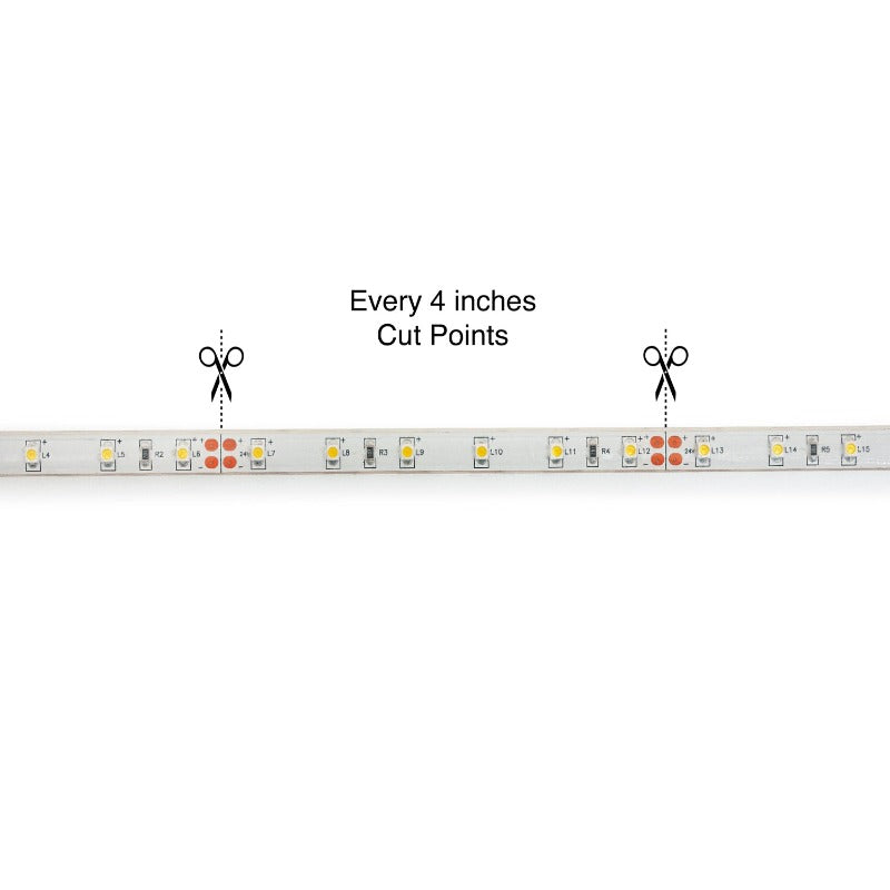 10M(32.8ft) Waterproof LED Strip 3528, 24V 1.5(w/ft) 126-144(Lm/ft) CCT(3K, 6K) - GekPower