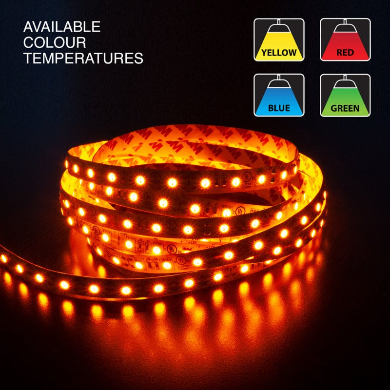 5M(16.4ft) Indoor LED Strip 5050, 12V 4.5(w/ft) 60(LEDs/m) CCT(Yellow, Red, Blue, Green) - GekPower