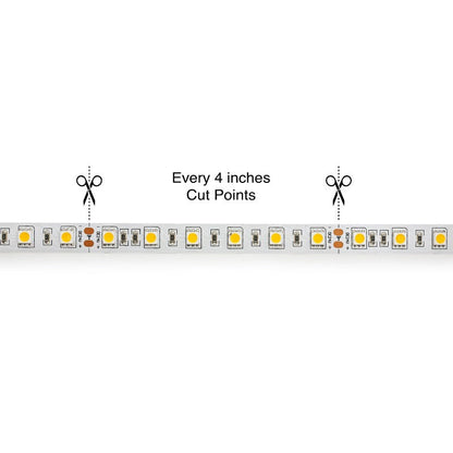 5M(16.4ft) Indoor LED Strip 5050, 24V 4.5(w/ft) 360-396(Lm/ft) 60(LEDs/m) CCT(3K, 4K, 6K) - GekPower