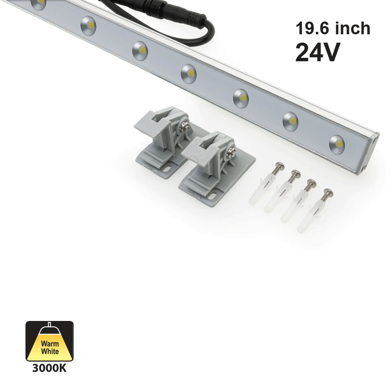 B6IB2434 Linear LED Wall Washer, 24VDC 7.3W 3000K(Warm White) - GekPower