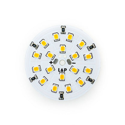 12V Flat Round PCB 18 SMD 3528 LED 2W Warm White - GekPower