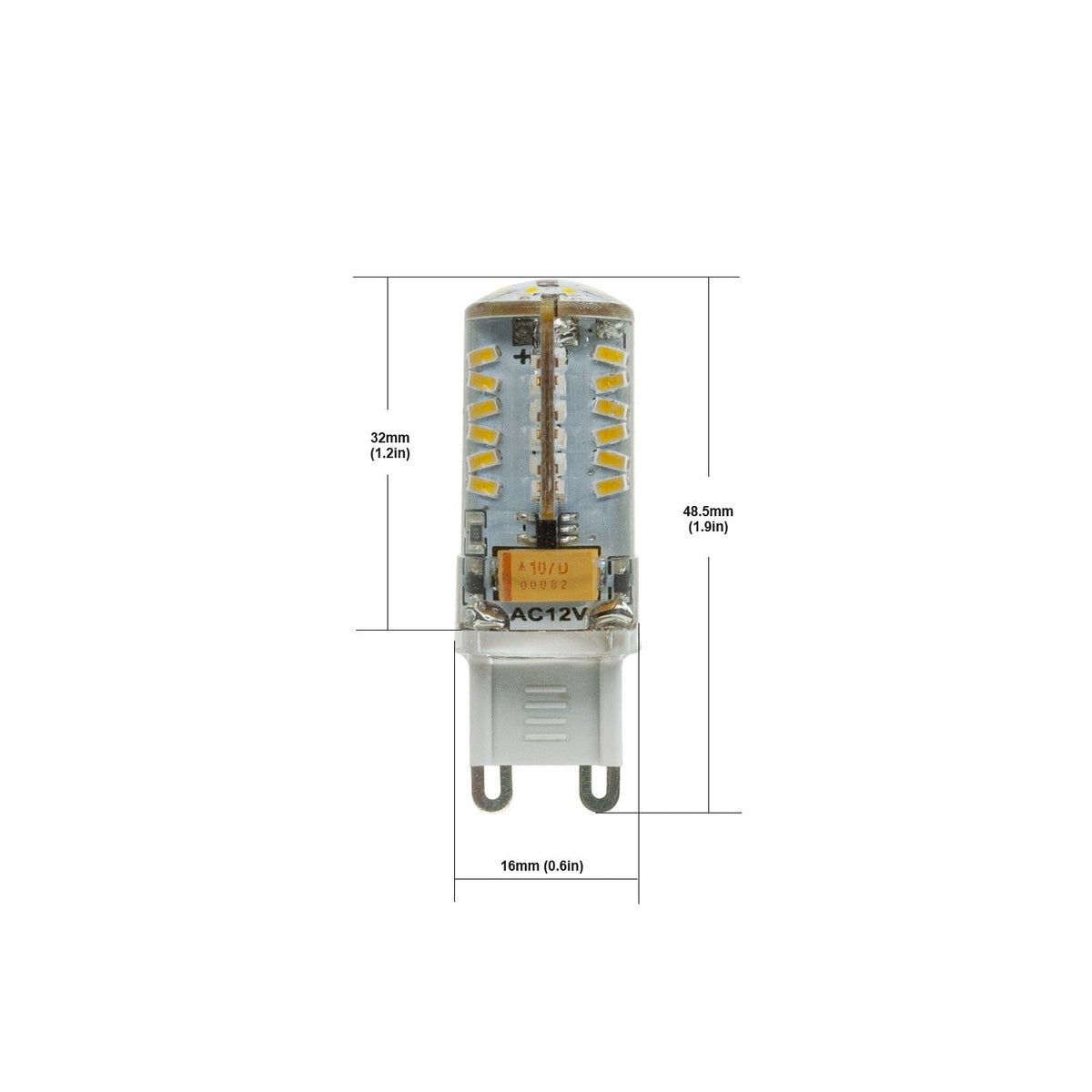 Pin Base Bulb G9 LED Bi-pin Base Light Bulb, 12V 2W 3000K(Warm White) – Gekpower-Canada