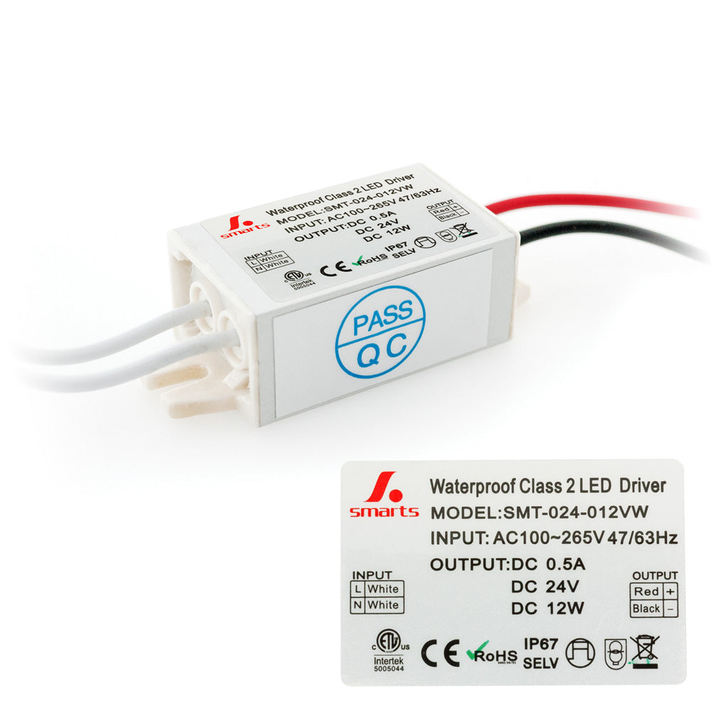 SMT-024-012VW Smart Non-Dimmable LED Driver, 24V 0.5A 12W