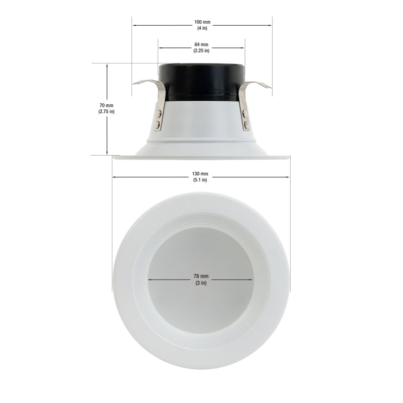 4 inch Retrofit Dimmable Downlight HT-EAD4-0912W-402AP-CC, 4000K 120V 12W - GekPower