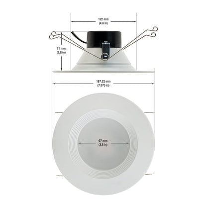 6 inch Retrofit Dimmable Recessed LED Downlight / Ceiling Light , 120V 15W 2700K(Soft White), gekpower