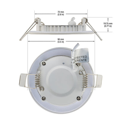 3 inch Dimmable Recessed LED Downlight / Ceiling Light 120V 3W 4000K(Natural White), gekpower