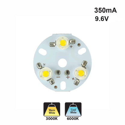 3W Constant Current On-Board 9.6V - (Cool White, Warm White)