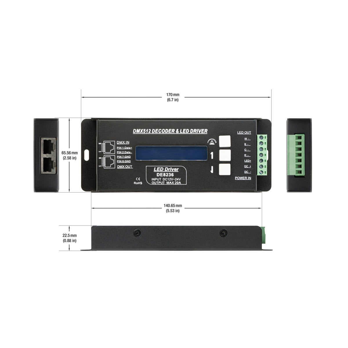 Decoder For Led Driver RGBW DMX512 Decoder and LED Driver DE8236 – Gekpower-Canada