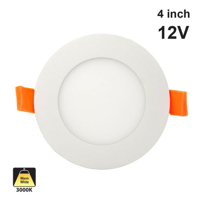 4 inch LED Round Panel Downlights/ Ceiling Lights PDR4V12W6, 12V 6W 3000K(Warm White), gekpower