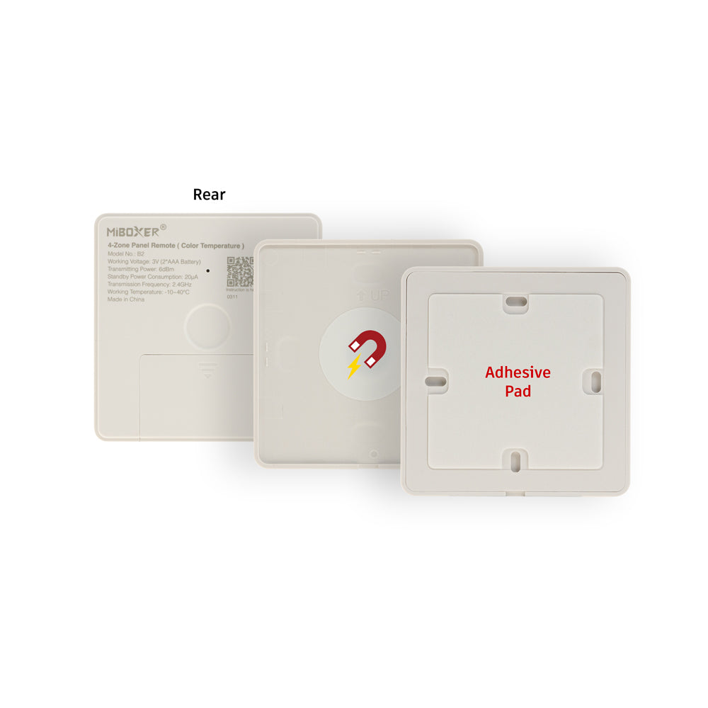 Mi-Light B2 4-Zone Adjustable Color Temperature Panel Remote LED Controller, works with FUT035
