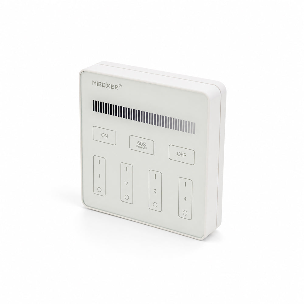 Mi-Light B1 4-Zone Single Color Brightness Dimming Smart Touch Panel Remote LED Controller, works with FUT036