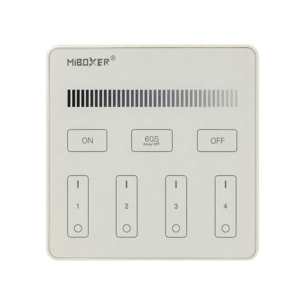 Mi-Light B1 4-Zone Single Color Brightness Dimming Smart Touch Panel Remote LED Controller, works with FUT036