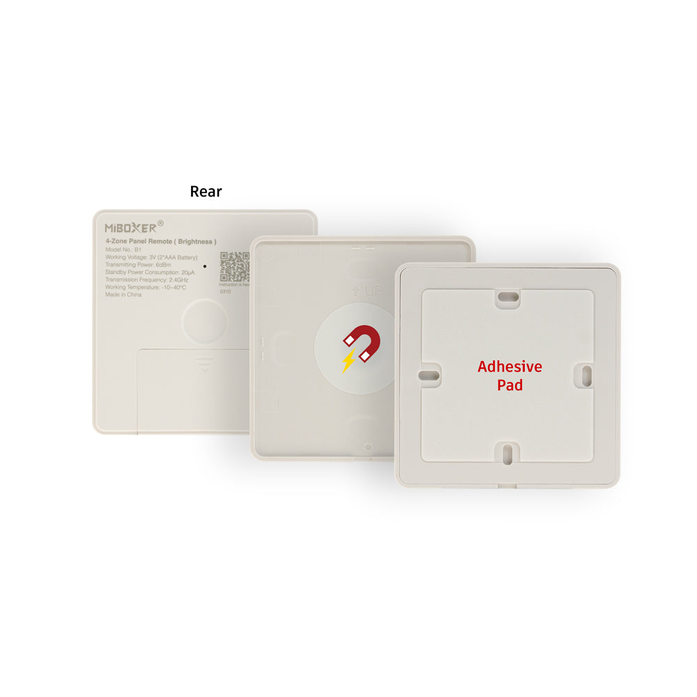 Mi-Light B1 4-Zone Single Color Brightness Dimming Smart Touch Panel Remote LED Controller, works with FUT036