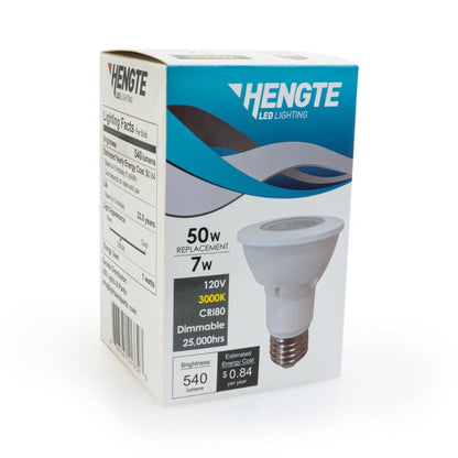 Hengte PAR20 LED Bulb, 120V 7W Equivalent 50W 3000K(Warm White) - GekPower