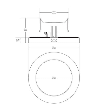 5 inch Round Recessed LED Panel Light / Downlight / Ceiling Light 120V 6W 4000K(Natural White), gekpower