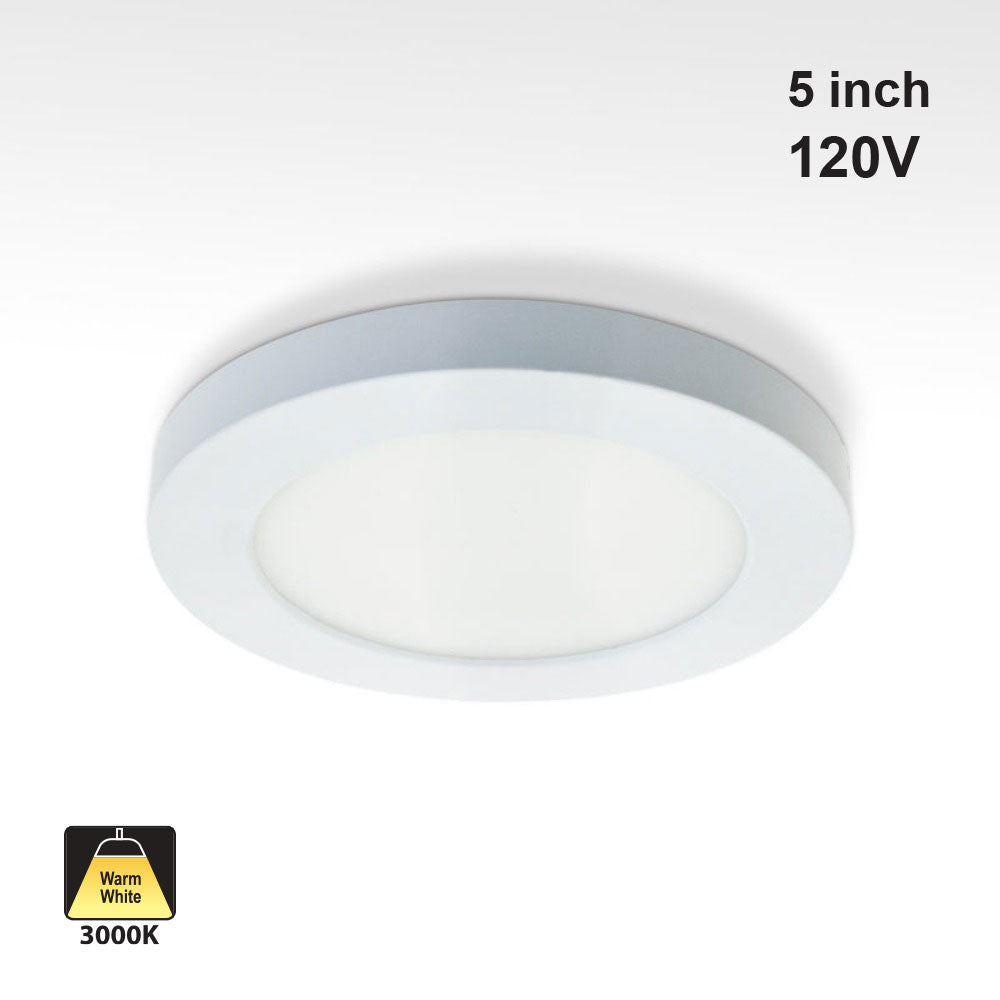Five Rectangle Panel Light 5 inch Round Dimmable LED Panel Light / Downlight / Ceiling Light ...