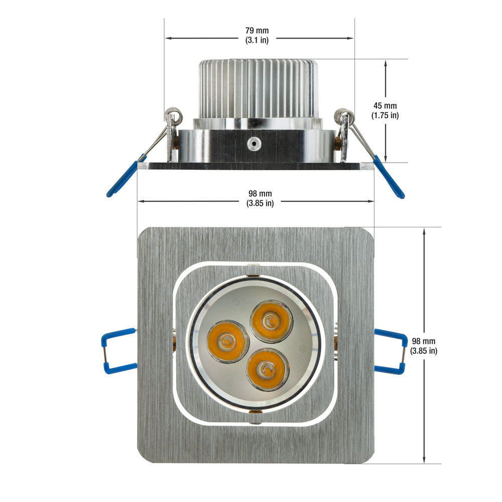 Type7 Downlights/ Ceiling Lights, 12V 3W 3000K(Warm White), gekpower