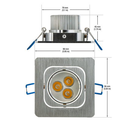 Type7 Downlights/ Ceiling Lights, 12V 3W 3000K(Warm White), gekpower