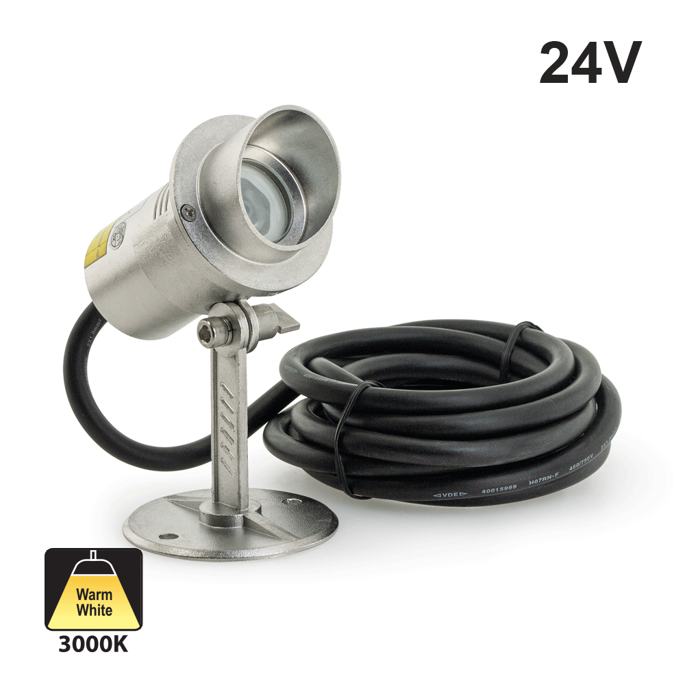 B5AF0158 Small type – Underwater Spotlight, 24V 3W 3000K(Warm White), gekpower