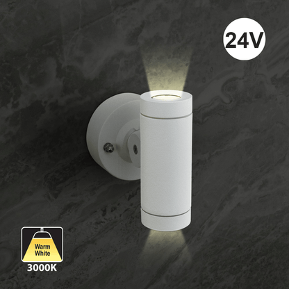 B7ZA0256 White LED Landscaping wall light, 24V 2.2W 3000K(Warm White)