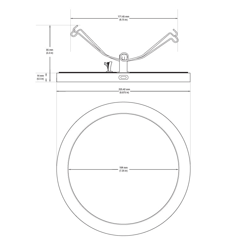 9 inch Round Surface Mount Panel 120V-4000K - GekPower