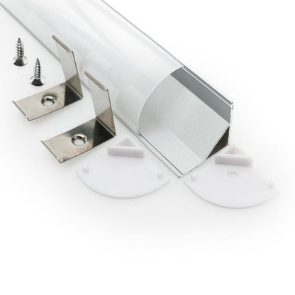 Corner Mount Curve Linear Aluminum LED Channel for LED Strips 1Meter(3.2ft) VBD-CH-C3, Gekpower