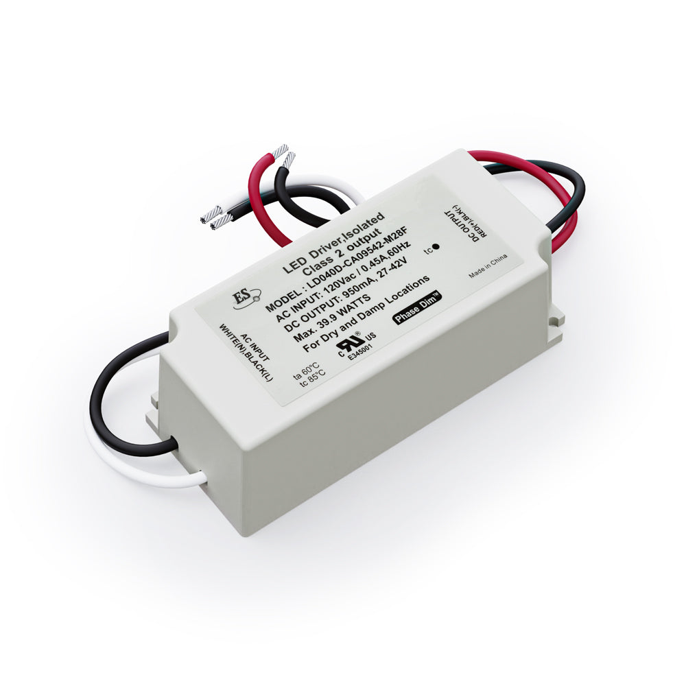 He2075 ES Constant Current Dimmable LED Driver 27-42V 40W 950mA – Gekpower-Canada