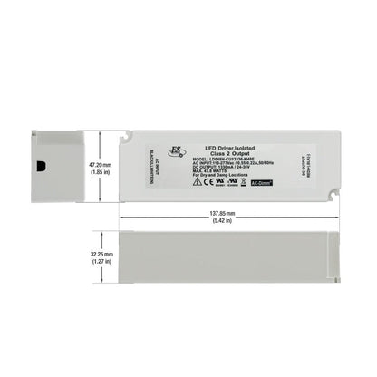 ES LD048H-CU13336-M48E Constant Current LED Driver, 1330mA 24-36V 48W max, gekpower