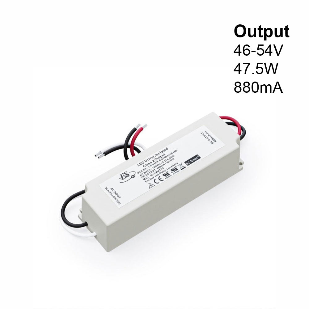 ES LD048H-CU08854-M48E Constant Current LED Driver, 880mA 46-54V 47.5W max - GekPower