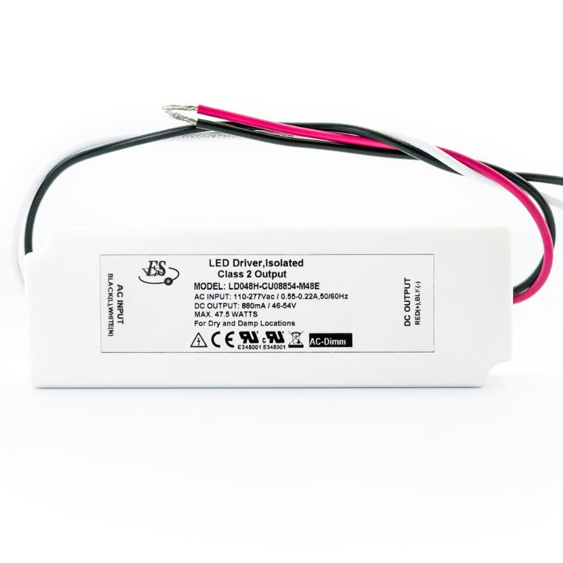 ES LD048H-CU08854-M48E Constant Current LED Driver, 880mA 46-54V 47.5W max, gekpower