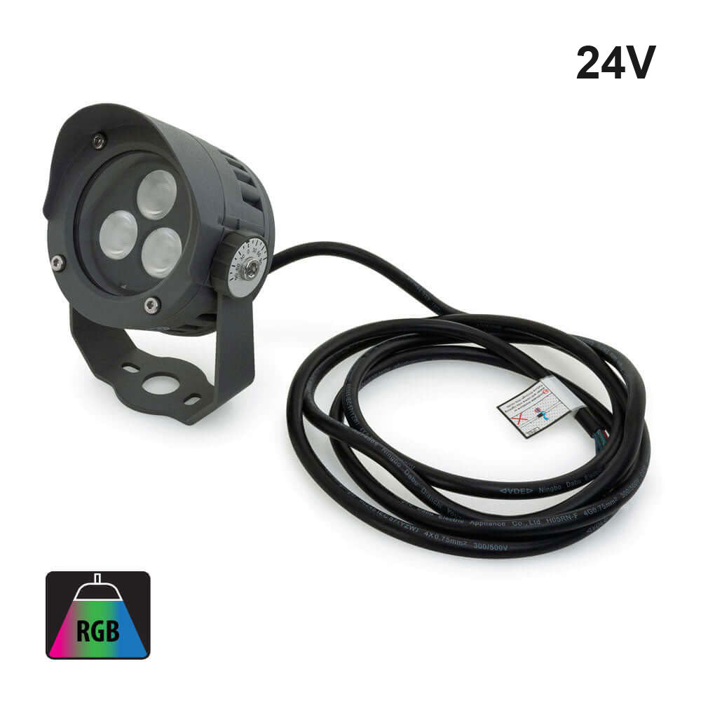 FB3BG0318 Outdoor LED Landscape Spotlight, 24V 6W RGB