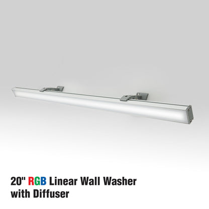 RGB Color Changing Linear Wall Washer with Diffuser D6I3015