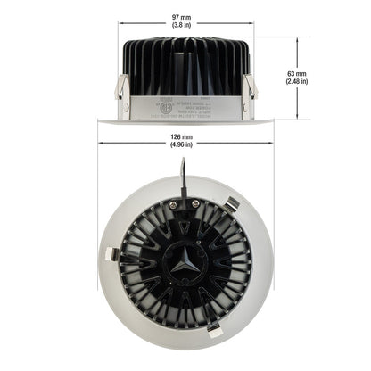 4 inch Retrofit Recessed LED Downlight / Ceiling Light 120V 15W 3000K(Warm White)  - gekpower