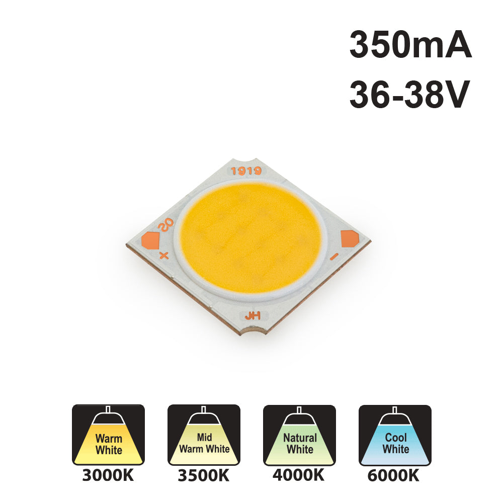 Constant Current COB LED Module, 350mA 36-38V 12W CCT(3K, 3.5K, 4K, 6K)