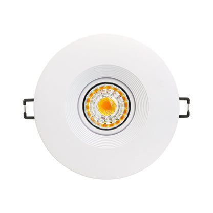 4 inch Round Recessed Light Gimbal with Selectable Color Temperature (3CCT) 120V 8W White - GekPower