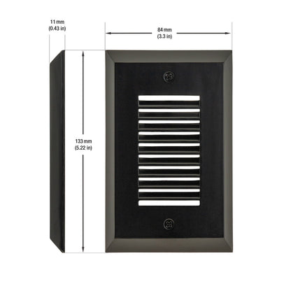 Vertical RT05HV Single Gang LED Step light, 100-240V 2W 3000K(Warm White) - GekPower